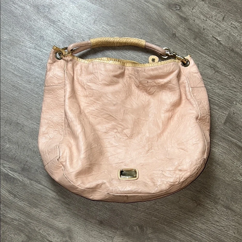Jimmy Choo Pink Leather Handle Bag